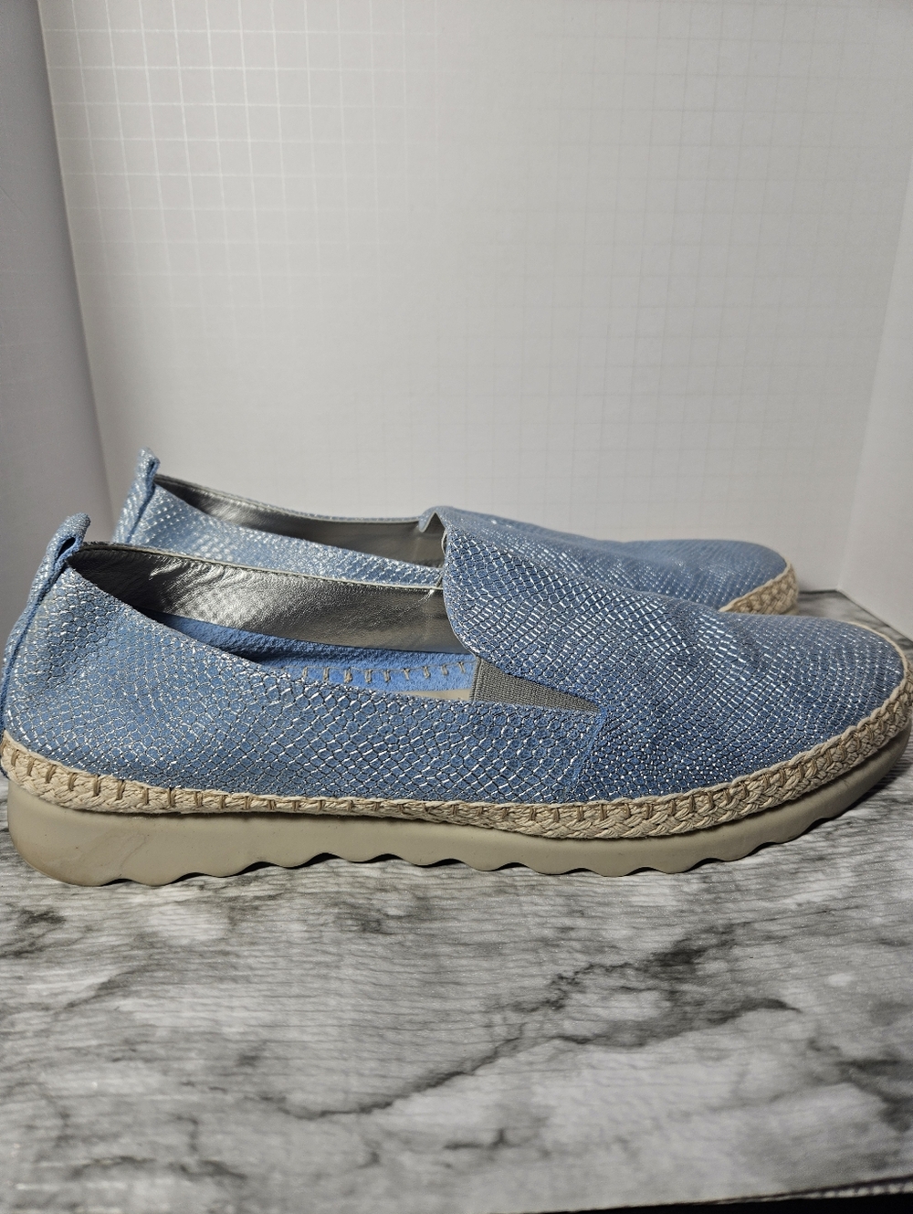 The FLEXX 'Chapie' Slip-On Sneakers In Color 'Celeste Milos'
